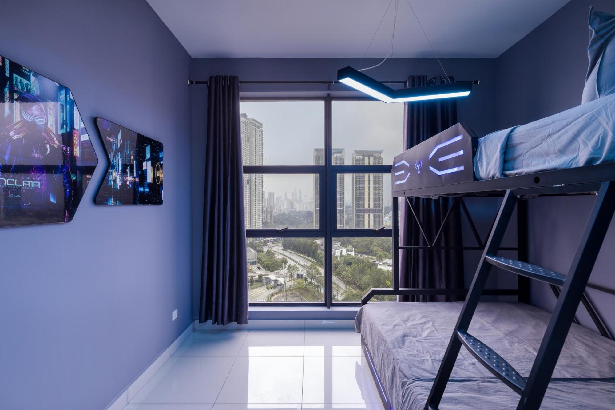 Arte Mont Kiara Aparthotel Kuala Lumpur Eksteriør bilde A typical bedroom at the G2 Esports headquarters